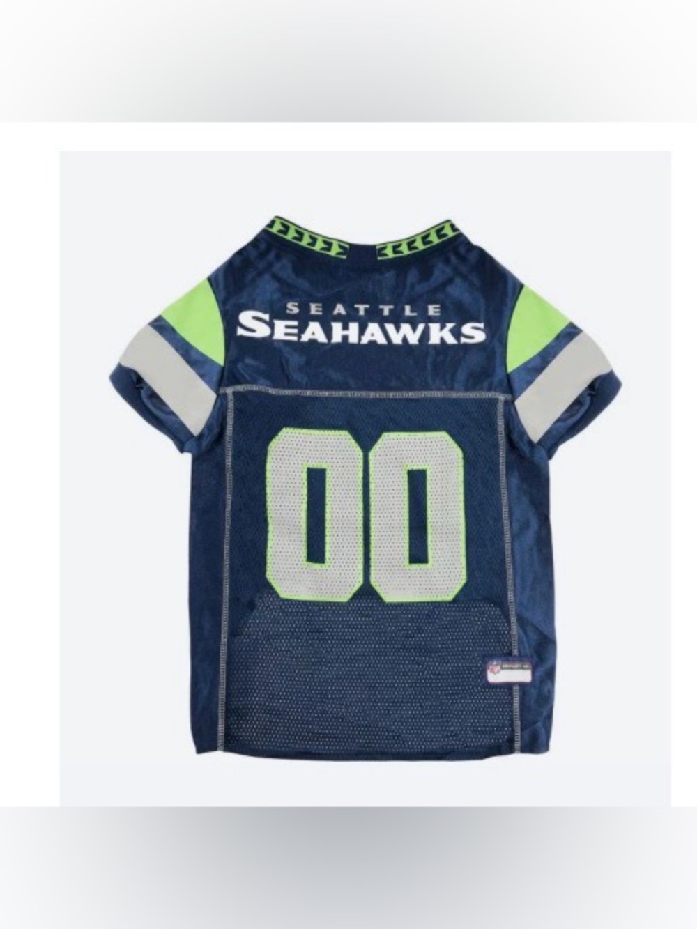 Seattle Seahawks XL DOG JERSEY navy & Neon Green